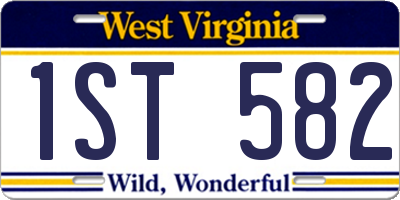 WV license plate 1ST582