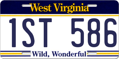 WV license plate 1ST586