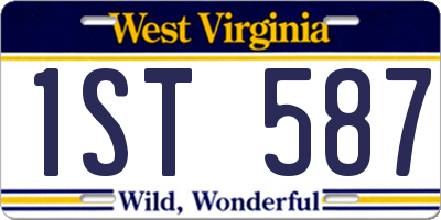 WV license plate 1ST587