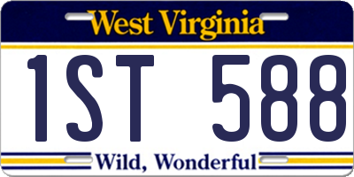 WV license plate 1ST588