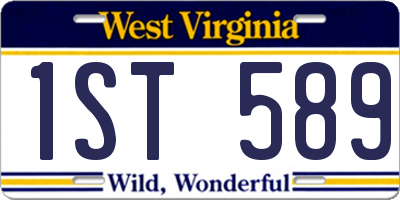 WV license plate 1ST589