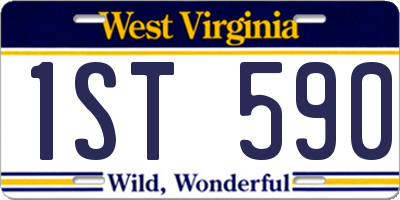 WV license plate 1ST590