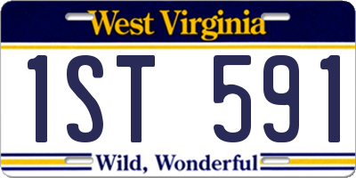 WV license plate 1ST591