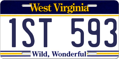 WV license plate 1ST593