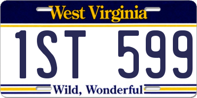 WV license plate 1ST599