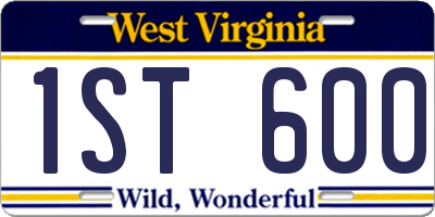 WV license plate 1ST600