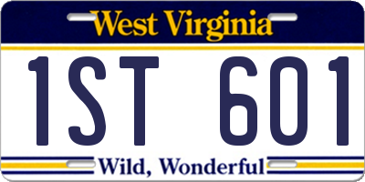 WV license plate 1ST601