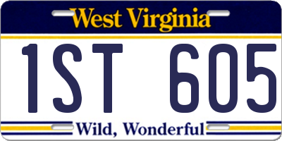 WV license plate 1ST605