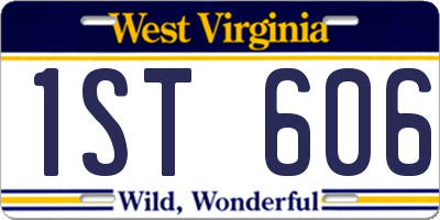 WV license plate 1ST606
