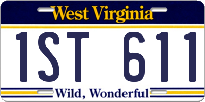 WV license plate 1ST611