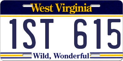 WV license plate 1ST615