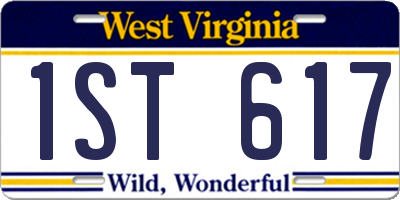 WV license plate 1ST617