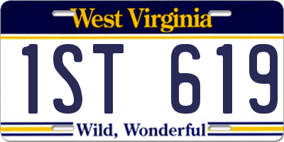 WV license plate 1ST619