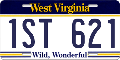 WV license plate 1ST621