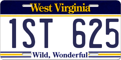 WV license plate 1ST625