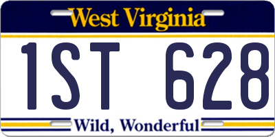 WV license plate 1ST628