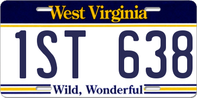 WV license plate 1ST638