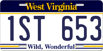 WV license plate 1ST653