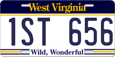 WV license plate 1ST656