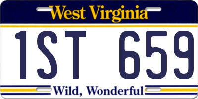 WV license plate 1ST659