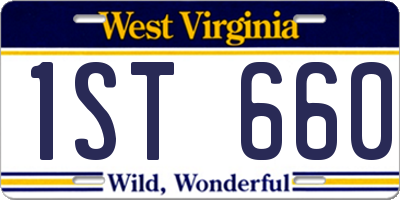 WV license plate 1ST660