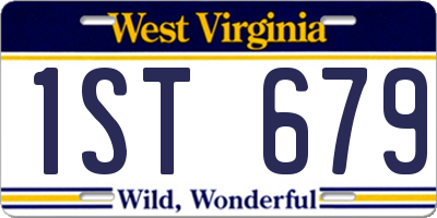WV license plate 1ST679