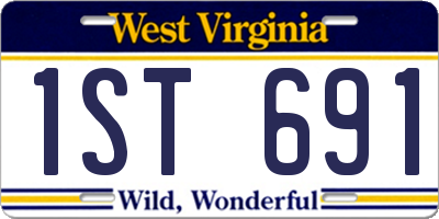 WV license plate 1ST691