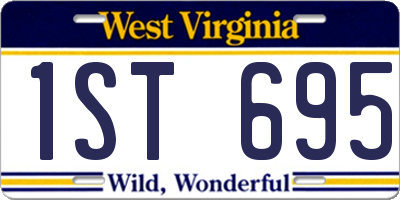 WV license plate 1ST695