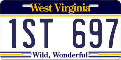 WV license plate 1ST697