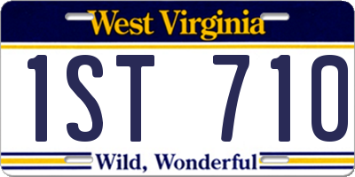 WV license plate 1ST710