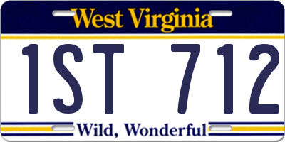 WV license plate 1ST712