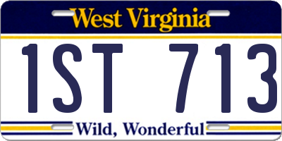 WV license plate 1ST713