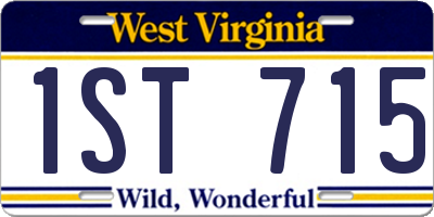 WV license plate 1ST715