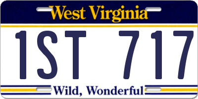 WV license plate 1ST717
