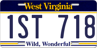 WV license plate 1ST718