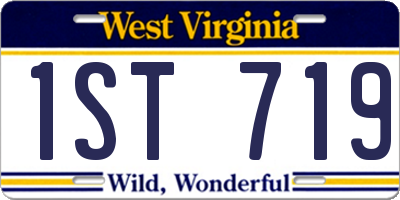 WV license plate 1ST719