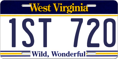 WV license plate 1ST720