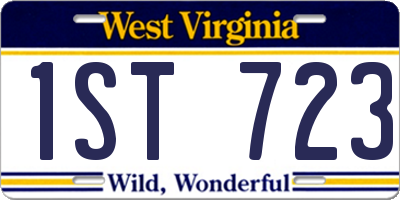 WV license plate 1ST723