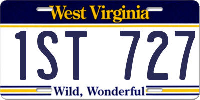 WV license plate 1ST727