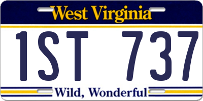WV license plate 1ST737