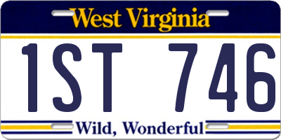 WV license plate 1ST746