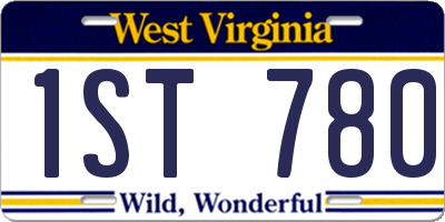 WV license plate 1ST780