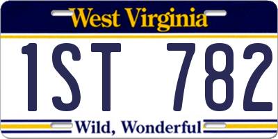 WV license plate 1ST782