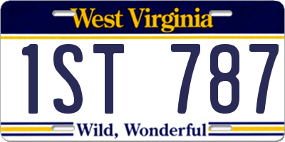 WV license plate 1ST787