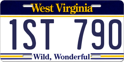 WV license plate 1ST790