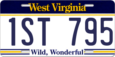 WV license plate 1ST795