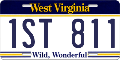 WV license plate 1ST811