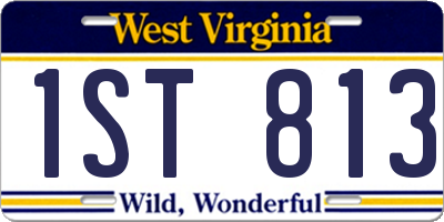 WV license plate 1ST813