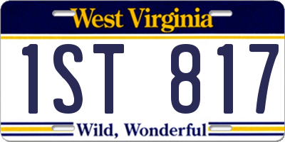 WV license plate 1ST817