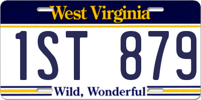 WV license plate 1ST879
